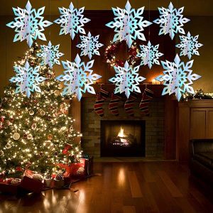 3D pahulje dekoracija za vijenac (6 komada) | HOLOFLAKE