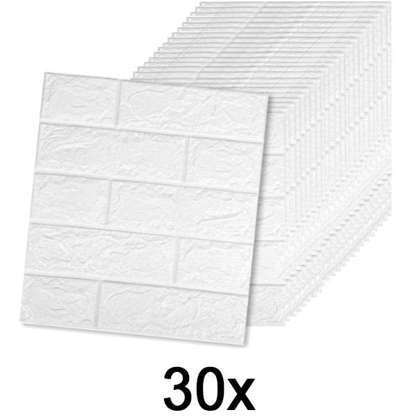 6x Samoljepljiva zidna tapeta sa 3D uzorkom (5 komada) | BRICKSBY