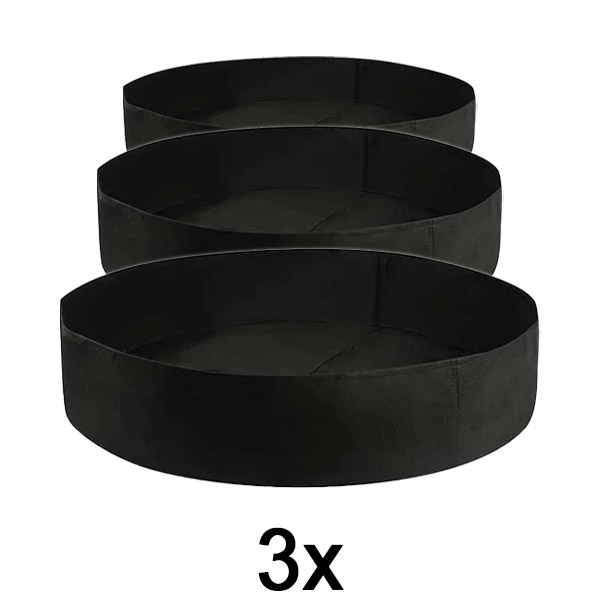 3x Tkaninska povišena vrtna gredica – 90 x 30 cm, prozračni filc | PLANTIE