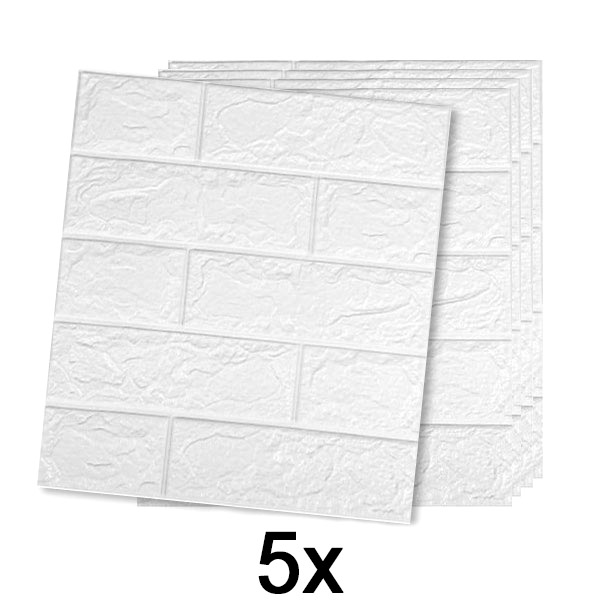 1x Samoljepljiva zidna tapeta sa 3D uzorkom (5 komada) | BRICKSBY